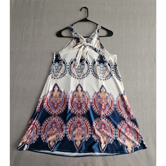 Leo Rosi Women's Sleeveless Boho Halter Dress Size M NWT Y2K Gypsy Bohemian - Picture 12 of 12